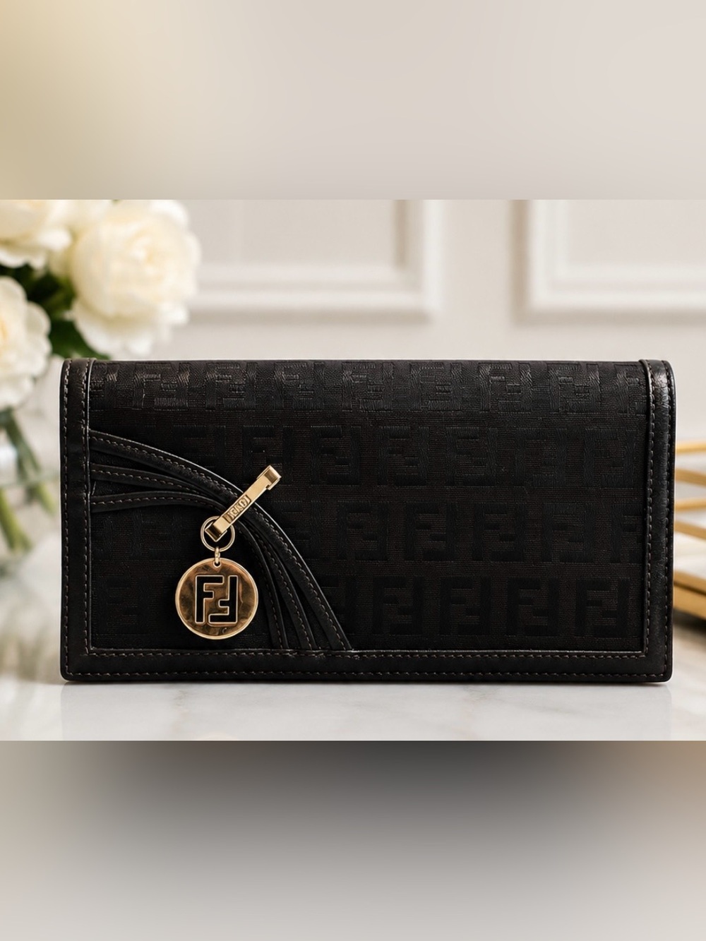 Fendi Zucca Continental Wallet